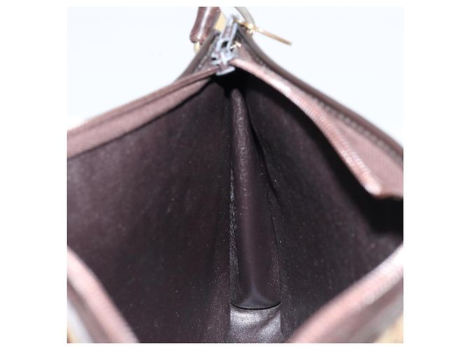 Borsa a Spalla in Tela Trotter Christian Dior Beige Oro Auth 148173 - vista 18