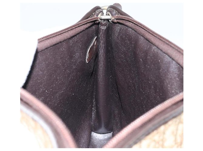 Borsa a Spalla in Tela Trotter Christian Dior Beige Oro Auth 148173 - vista 19