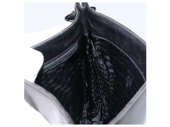 Borsa a Spalla in Pelle Nera PRADA Auth ep11820 Nero - vista 19