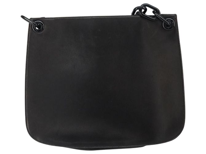 Borsa a Spalla in Pelle Nera PRADA Auth ep11820 Nero - vista 2