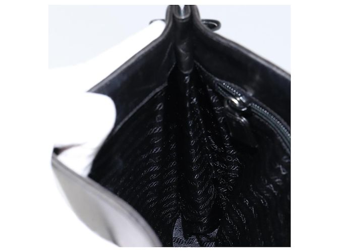 Borsa a Spalla in Pelle Nera PRADA Auth ep11820 Nero - vista 20
