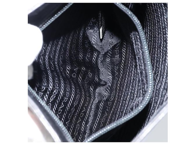 Borsa a Spalla in Pelle Nera PRADA Auth ep11820 Nero - vista 22