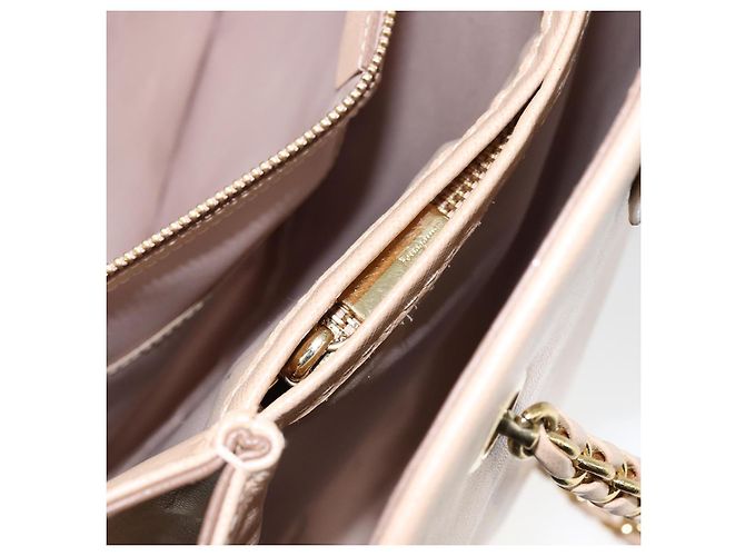 Borsa a Spalla Salvatore Ferragamo in Pelle Oro Beige Auth ka111 D'oro - vista 22
