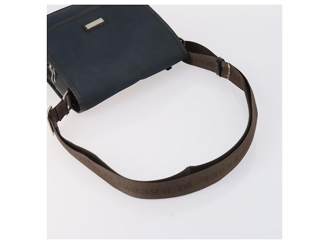 Borsa a Spalla Burberry Nova Check in Tela di Nylon 4 Set Beige Marrone Nero Auth 148484 - vista 23