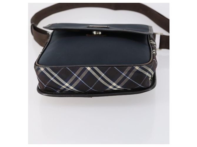 Borsa a Spalla Burberry Nova Check in Tela di Nylon 4 Set Beige Marrone Nero Auth 148484 - vista 25