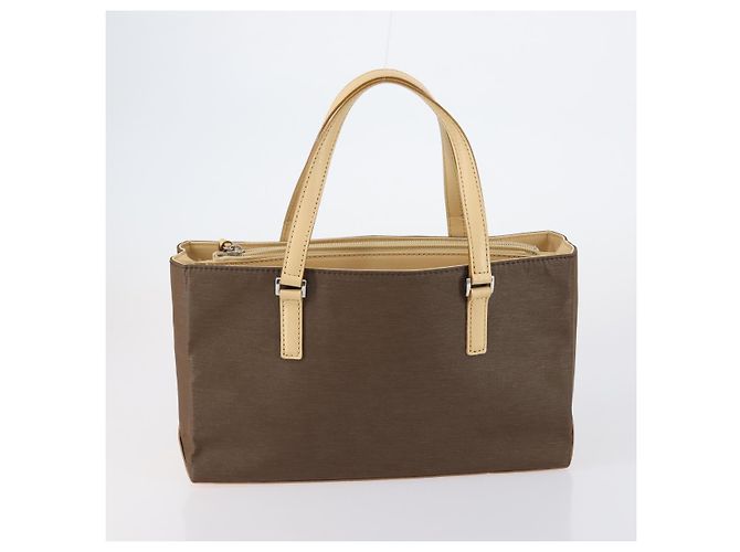 Borsa a Spalla Burberry Nova Check in Tela di Nylon 4 Set Beige Marrone Nero Auth 148484 - vista 9