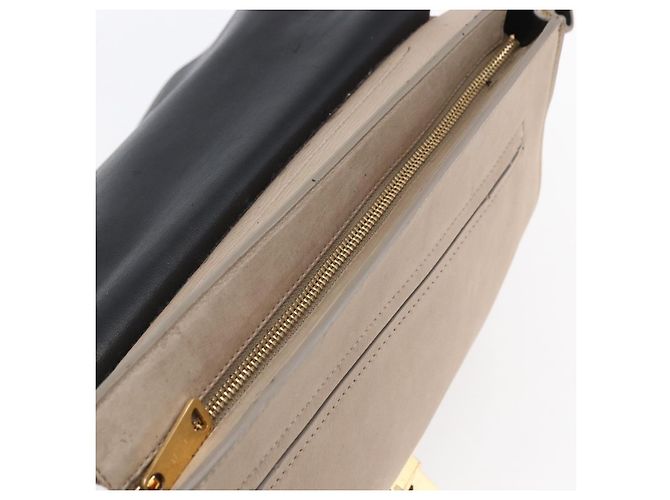 Céline Borsa Trapeze in pelle 2 in 1 beige oro Auth bs30311 D'oro - vista 10