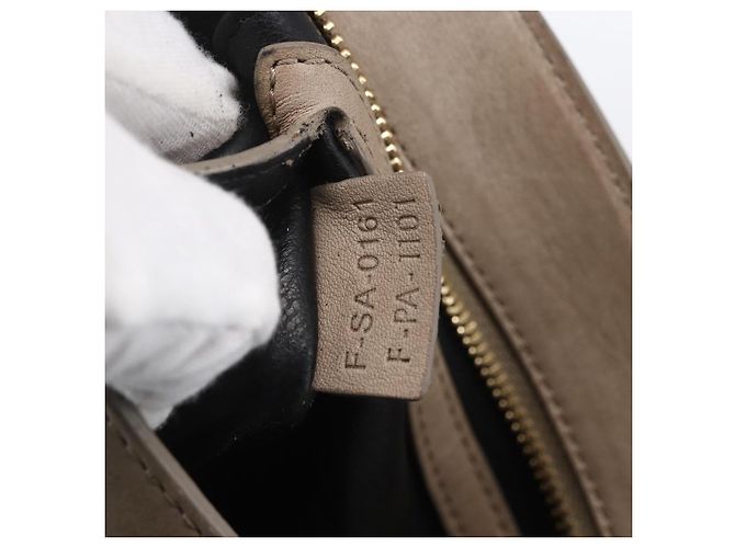 Céline Borsa Trapeze in pelle 2 in 1 beige oro Auth bs30311 D'oro - vista 12