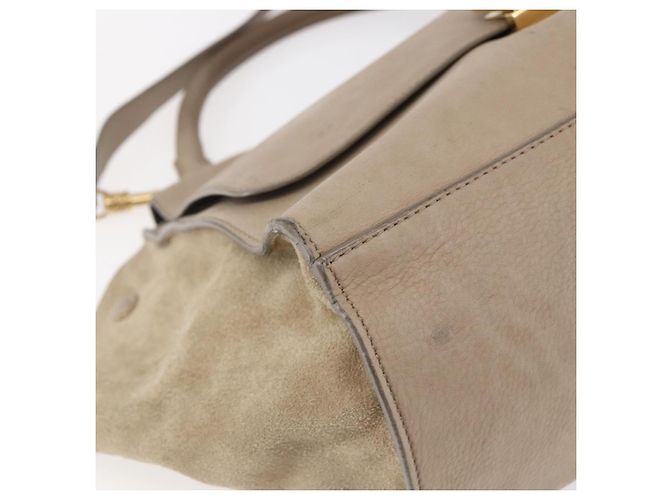 Céline Borsa Trapeze in pelle 2 in 1 beige oro Auth bs30311 D'oro - vista 16