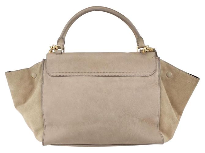 Céline Borsa Trapeze in pelle 2 in 1 beige oro Auth bs30311 D'oro - vista 2