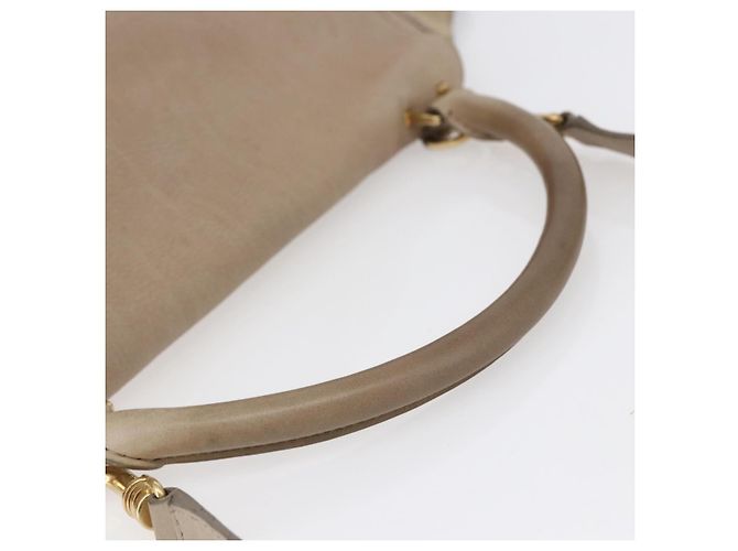 Céline Borsa Trapeze in pelle 2 in 1 beige oro Auth bs30311 D'oro - vista 7