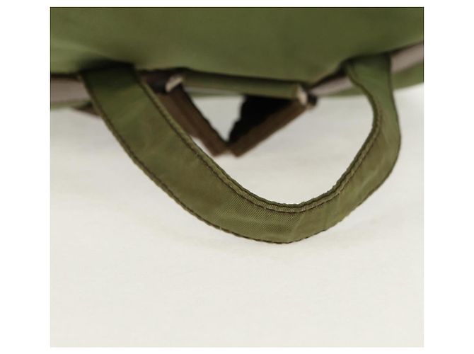 Zaino PRADA in nylon khaki argento autentico 148793 Cachi - vista 14