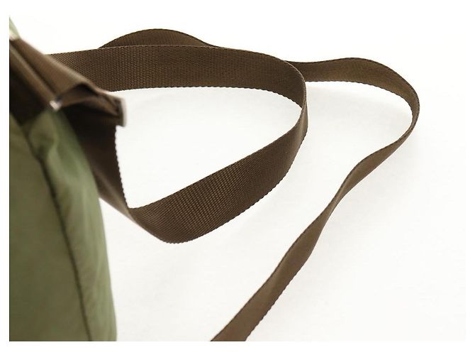 Zaino PRADA in nylon khaki argento autentico 148793 Cachi - vista 17