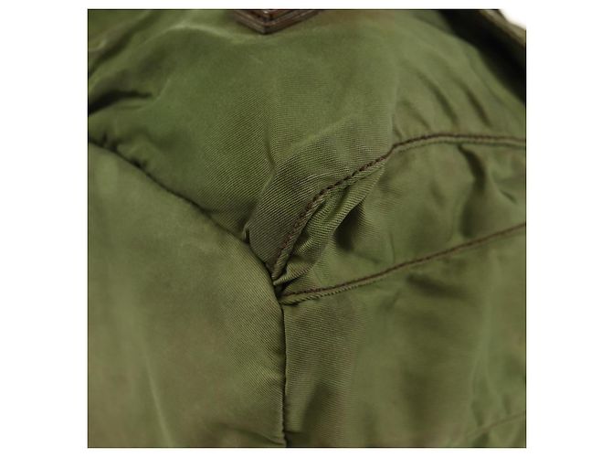 Zaino PRADA in nylon khaki argento autentico 148793 Cachi - vista 21