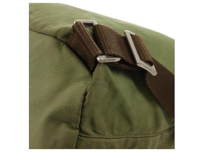 Zaino PRADA in nylon khaki argento autentico 148793 Cachi - vista 23
