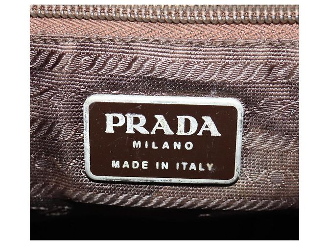 Zaino PRADA in nylon khaki argento autentico 148793 Cachi - vista 30
