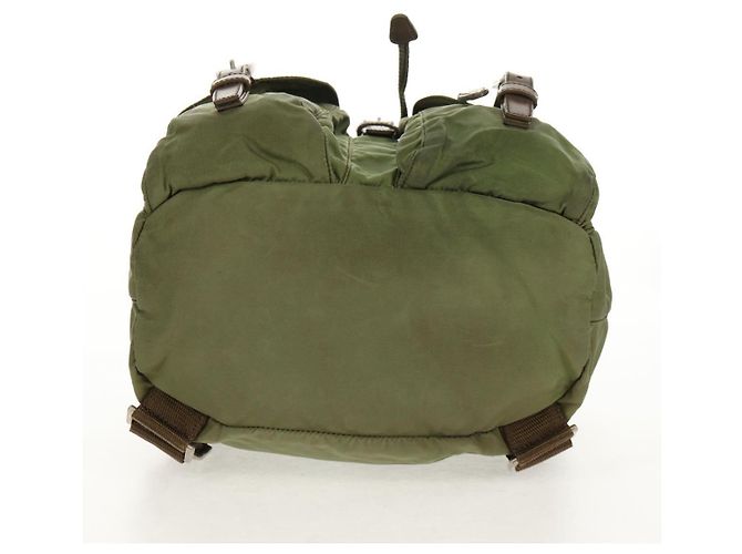 Zaino PRADA in nylon khaki argento autentico 148793 Cachi - vista 6