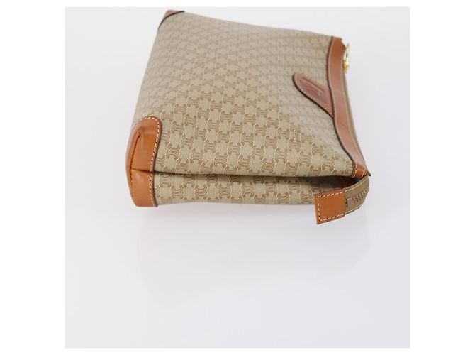 Céline Borsa a tracolla Cartier CELINE in PVC pelle 2 pezzi beige bordeaux Auth BA6920 Bordò - vista 11