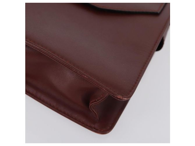 Céline Borsa a tracolla Cartier CELINE in PVC pelle 2 pezzi beige bordeaux Auth BA6920 Bordò - vista 7