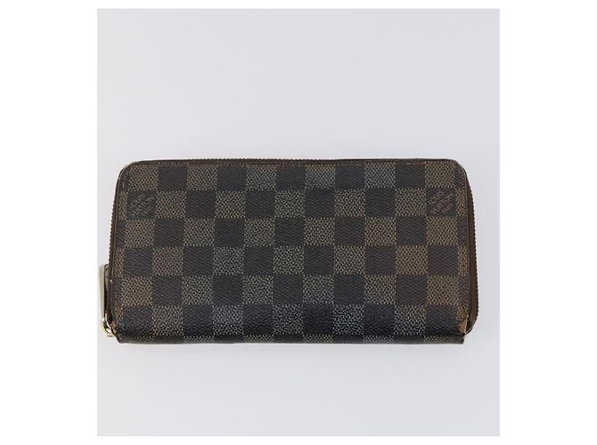 LOUIS VUITTON Portafoglio Zippy Vernis Damier Ebene 2 Set Rosa LV Auth BA6918 - vista 10