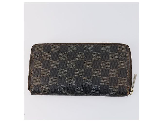 LOUIS VUITTON Portafoglio Zippy Vernis Damier Ebene 2 Set Rosa LV Auth BA6918 - vista 11