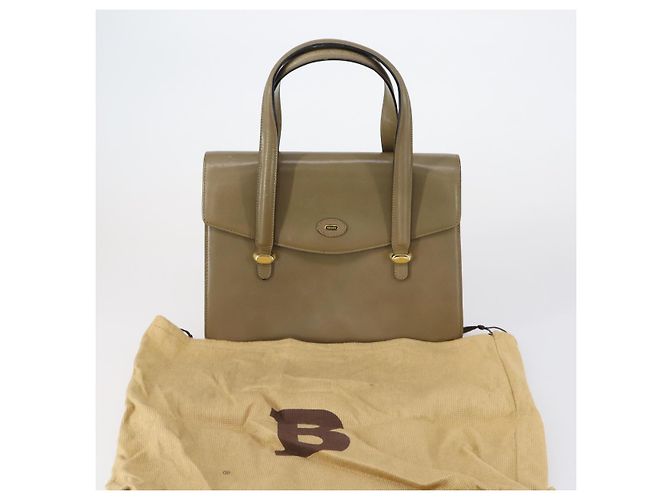 BALLY Borsa a Spalla Nylon Pelle 4 Set Beige Nero Auth bs30531 - vista 8