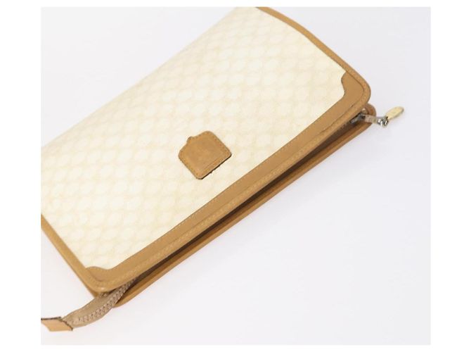 Céline Borsa Clutch in Tela Macadam CELINE in Pelle PVC 2 Pezzi Marrone Beige Auth 150205 - vista 3
