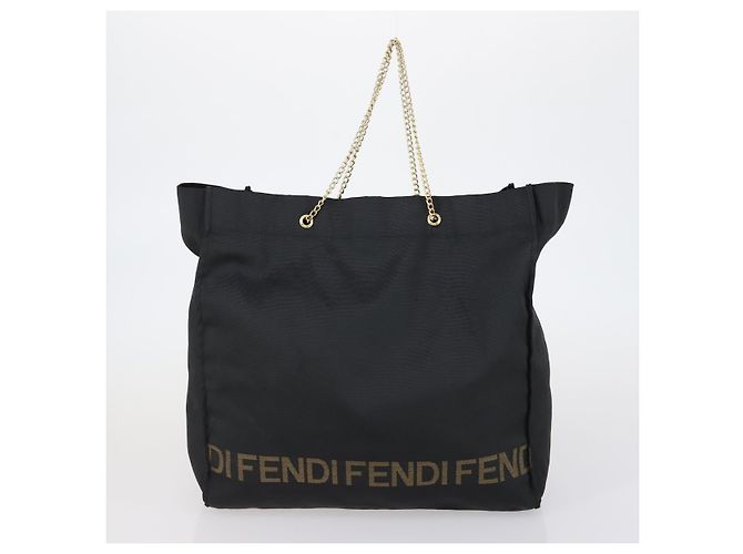 Borsa a mano in nylon Christian Dior Fendi 2 pezzi nera Auth bs30662 Nero - vista 2