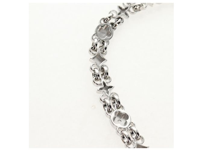 LOUIS VUITTON Cintura a Spalla in Catena Metallo 23,6"" Argento LV Auth 150634M - vista 11