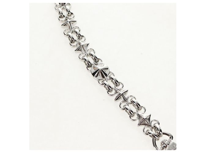 LOUIS VUITTON Cintura a Spalla in Catena Metallo 23,6"" Argento LV Auth 150634M - vista 3
