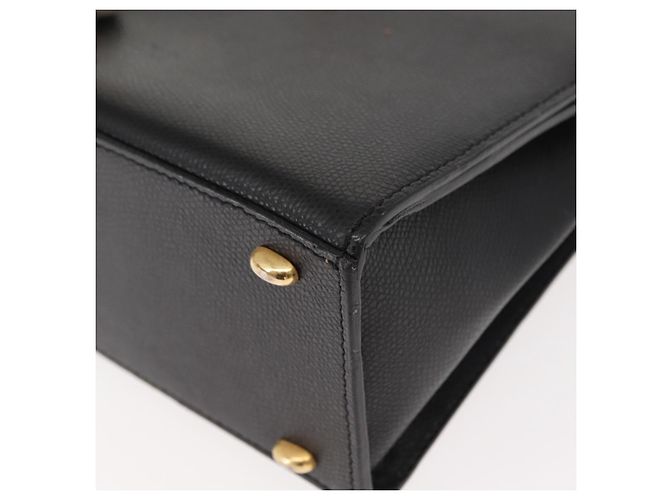 Céline CELINE Handtasche aus Leder 2 in 1 Schwarz Gold Auth 151063 Golden - Ansicht 16