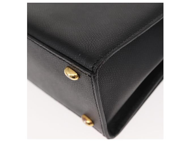 Céline CELINE Handtasche aus Leder 2 in 1 Schwarz Gold Auth 151063 Golden - Ansicht 18