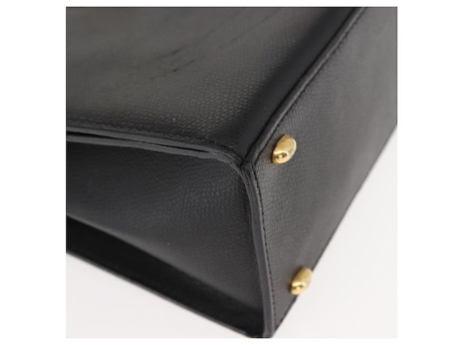 Céline CELINE Handtasche aus Leder 2 in 1 Schwarz Gold Auth 151063 Golden - Ansicht 9