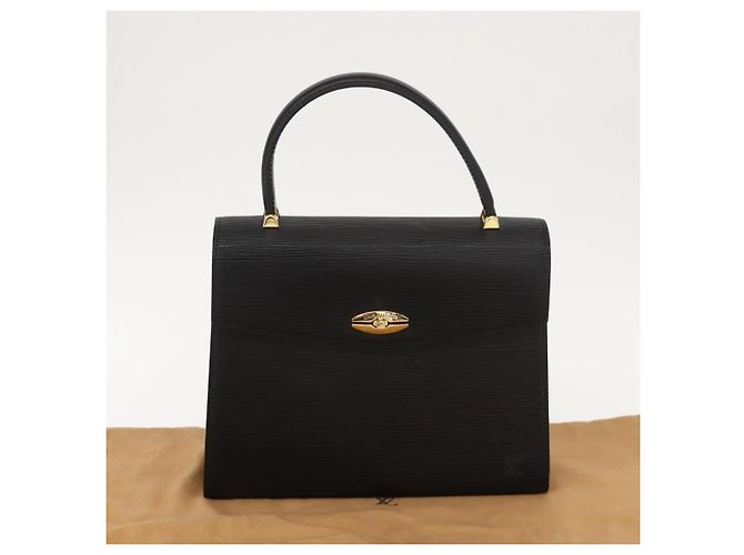 LOUIS VUITTON Borsa a Mano Epi Malesherbes Nera M52372 LV Auth 149589 Nero - vista 12