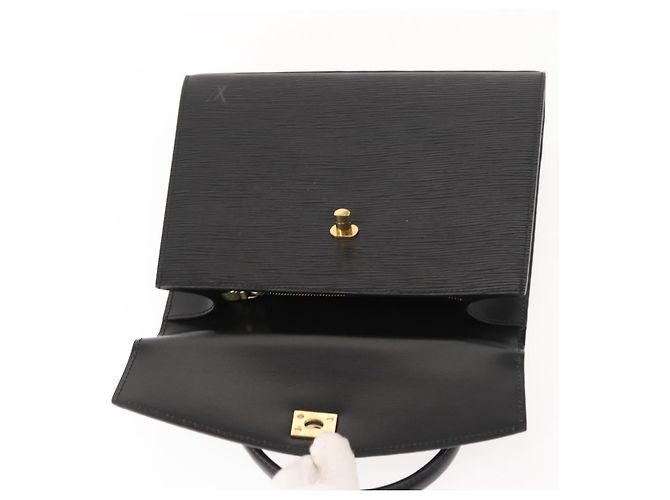 LOUIS VUITTON Borsa a Mano Epi Malesherbes Nera M52372 LV Auth 149589 Nero - vista 19