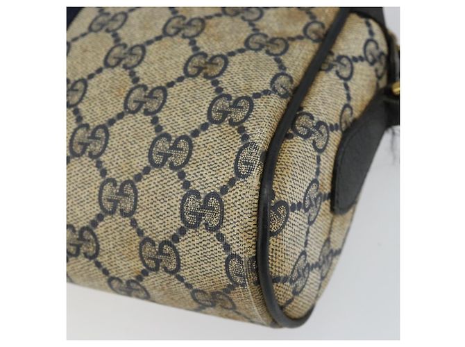 Borsa a Spalla Gucci GG Supreme Sherry Line PVC Blu Navy Oro 68 02 004 Auth 152148 D'oro - vista 15