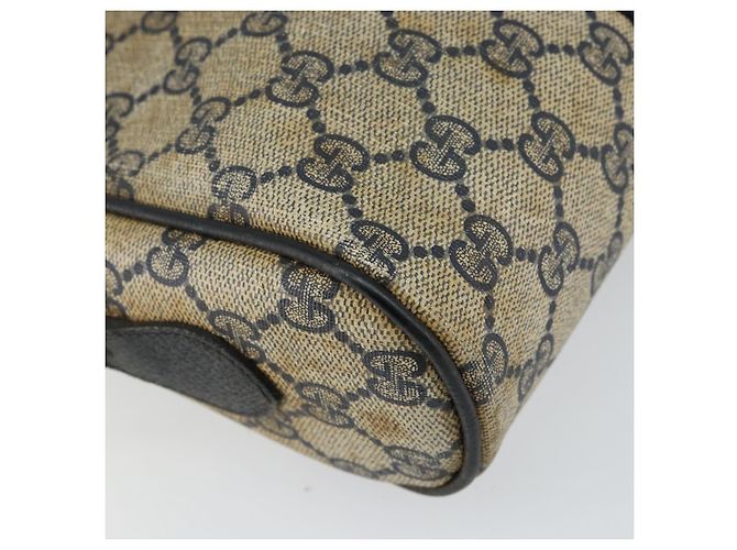 Borsa a Spalla Gucci GG Supreme Sherry Line PVC Blu Navy Oro 68 02 004 Auth 152148 D'oro - vista 16