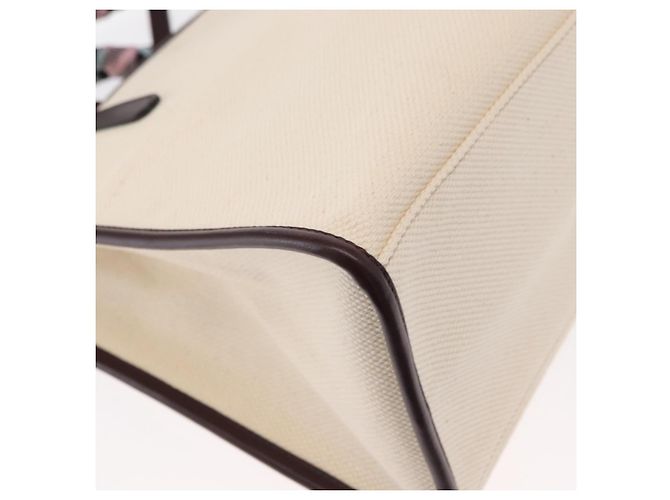 Borsa Tote ETRO in tela 2 in 1 bianca e oro Auth 152152 Bianco D'oro - vista 14