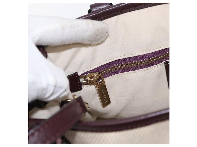 Borsa Tote ETRO in tela 2 in 1 bianca e oro Auth 152152 Bianco D'oro - vista 20
