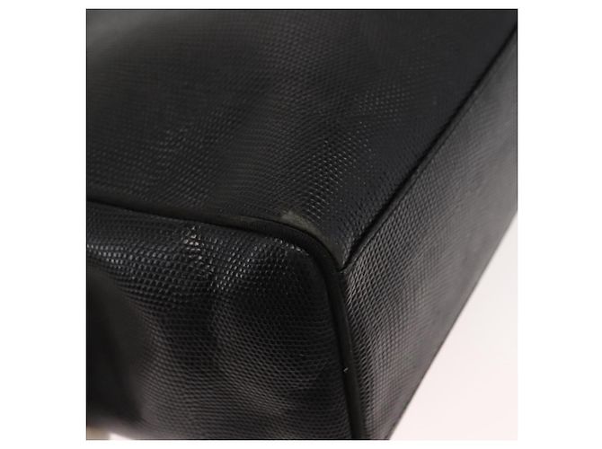 Sac fourre-tout Salvatore Ferragamo en cuir noir et or Auth 151882 Doré - vue 15