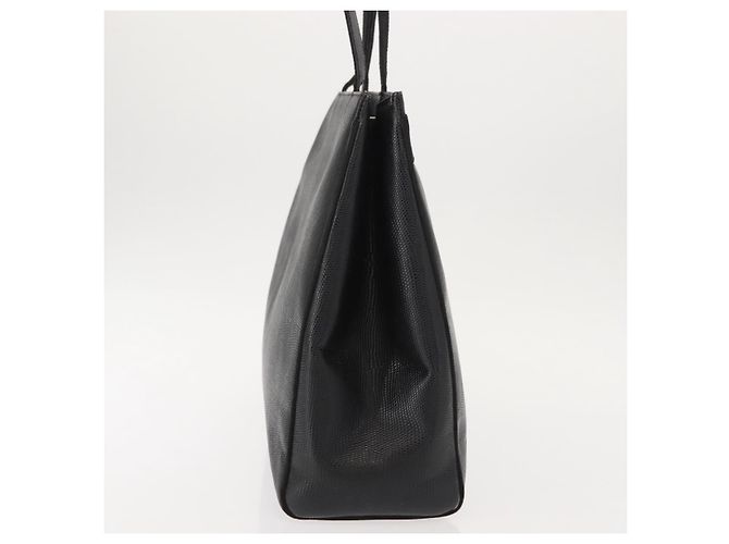 Sac fourre-tout Salvatore Ferragamo en cuir noir et or Auth 151882 Doré - vue 4