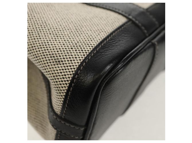 Hermès HERMES Garden Party Tasche Canvas Grau Silber Auth 147267SM Braun - Ansicht 10