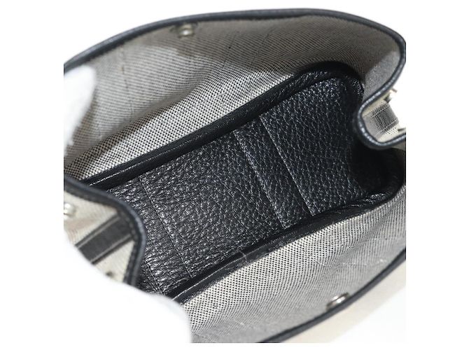 Hermès HERMES Garden Party Tasche Canvas Grau Silber Auth 147267SM Braun - Ansicht 15