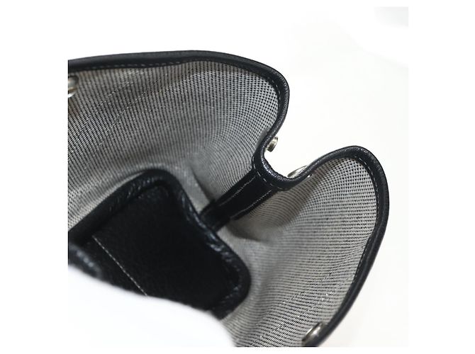 Hermès HERMES Garden Party Tasche Canvas Grau Silber Auth 147267SM Braun - Ansicht 16