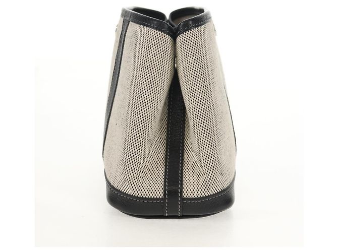 Hermès HERMES Garden Party Tasche Canvas Grau Silber Auth 147267SM Braun - Ansicht 4