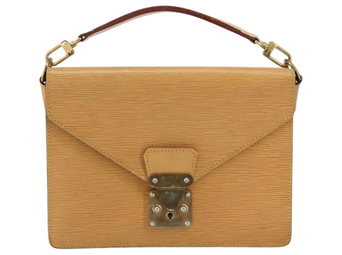 LOUIS VUITTON Borsa a Mano Epi Biface 2way Beige LV Auth bs30897 - vista 13