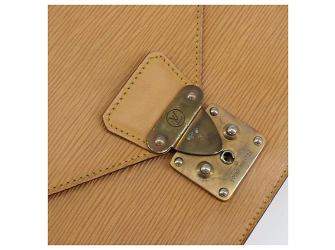 LOUIS VUITTON Borsa a Mano Epi Biface 2way Beige LV Auth bs30897 - vista 18