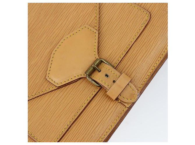 LOUIS VUITTON Borsa a Mano Epi Biface 2way Beige LV Auth bs30897 - vista 23