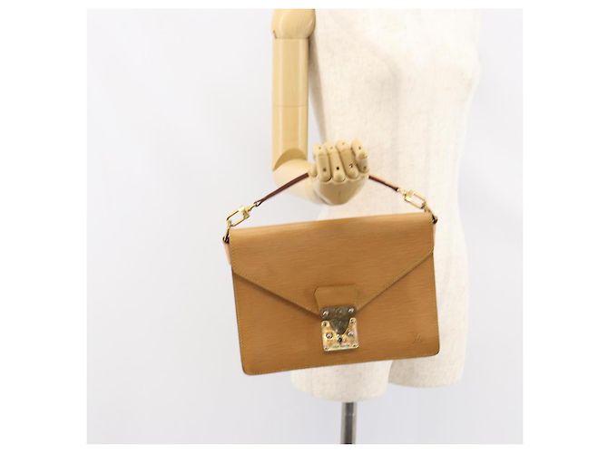 LOUIS VUITTON Borsa a Mano Epi Biface 2way Beige LV Auth bs30897 - vista 26