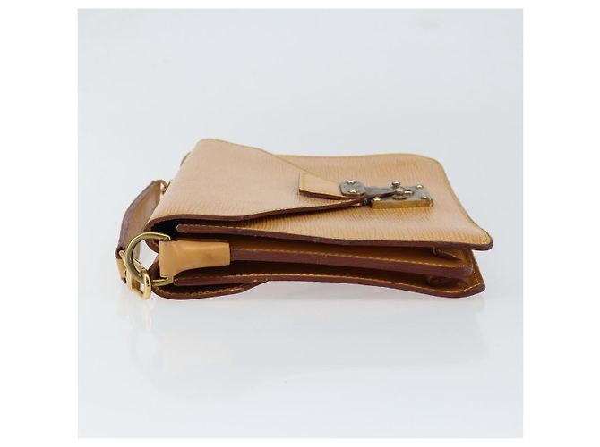 LOUIS VUITTON Borsa a Mano Epi Biface 2way Beige LV Auth bs30897 - vista 4